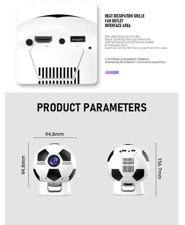 Picture of F20 Football Projector – Best HD Projector for Sports & Home Use