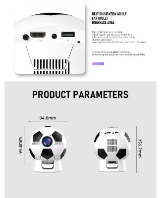 Picture of F20 Football Projector – Best HD Projector for Sports & Home Use