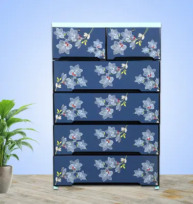 Buy Supreme Wardrobe Double 5D Dhalia Aqua Online at Best Price