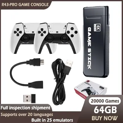 Picture of M8 Pro Game Stick 4K 20000+ Games HDMI HD Video Console 2.4G Wireless Controller For PS1/FC/GB/GBA Arcade Retro TV Game Console