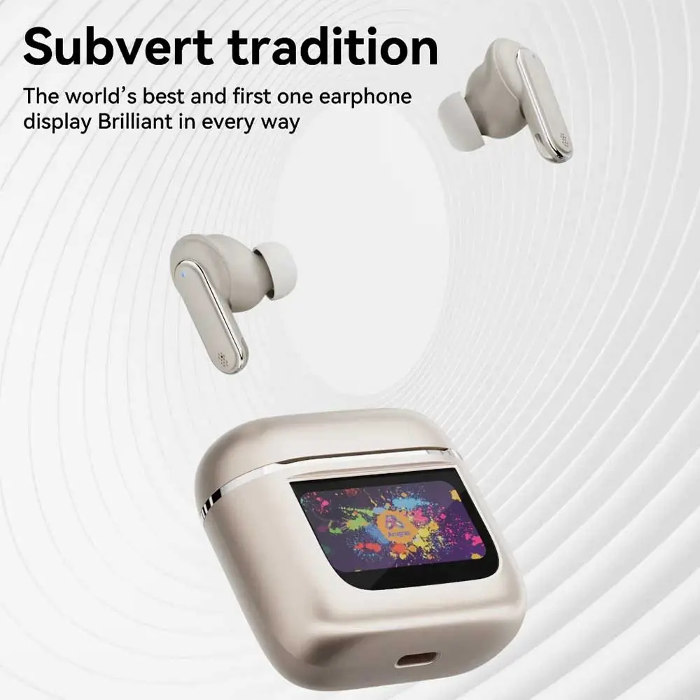 Picture of JBL Tour Copy TWS Display Earbuds - LCD Display Wireless Bluetooth TWS Earbuds-Bluetooth 5.4 Wireless Earbuds ANC & ENC 30 Hours battery backup 6 microphone with free case