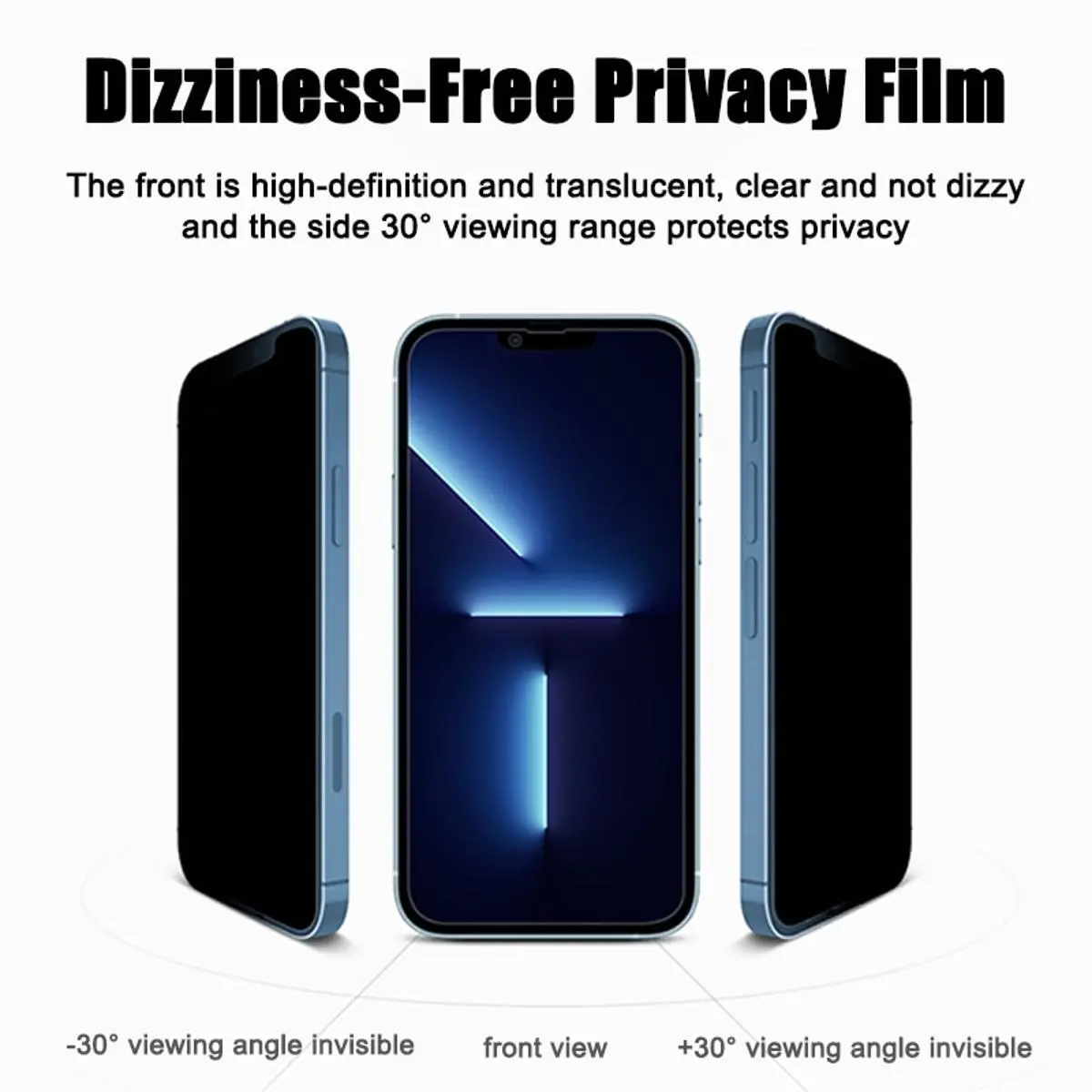 Picture of 9H Privacy Screen Protector for iPhone 14 Pro,14 Pro Max, 14 Plus,14, 13 Pro, 13 Pro Max, 13 Mini,12 Pro, 12 Pro Max, 12 Pro,12 Mini, 11 Pro, 11 Pro MAX Tempered Glass For iPhone Screen Protector