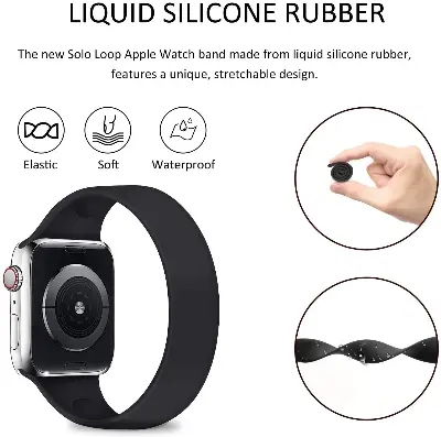 Picture of For Apple Watch Silicone Strap band 49mm 45mm 44mm 42mm Sports Bracelet belt Correa Applicable Watch 7/6/5/4/3/2/1/1/SE Apple Watch Silicon Belt Strap