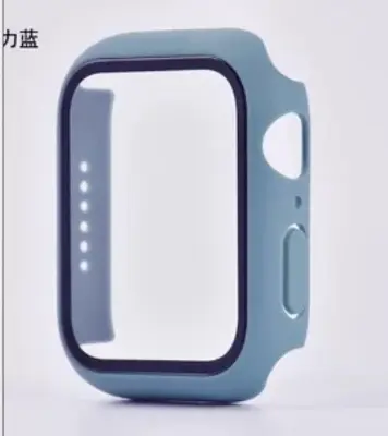 Picture of For Apple watch case 45mm Series 8,7,6,5 Tempered Glass and Case Screen Protector - Clear Soft TPU and Hard PC Glass Coverage Bumper Case (Optional ) for Apple Watch Series 8,7,6 45mm watch case
