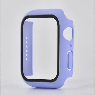 Picture of For Apple watch case 45mm Series 8,7,6,5 Tempered Glass and Case Screen Protector - Clear Soft TPU and Hard PC Glass Coverage Bumper Case (Optional ) for Apple Watch Series 8,7,6 45mm watch case