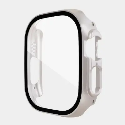 Picture of For Apple Watch Ultra 49mm Case Screen Protector Protective Cover for iWatch Ultra 8 49mm PC Screen Protector Bumper Tempered Glass+Cover for Apple Watch Case Ultra 49mm