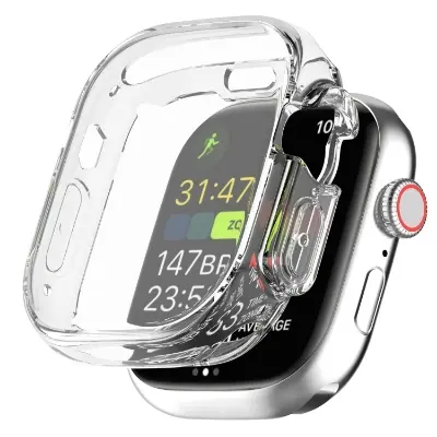 Picture of For Apple Watch Ultra 49mm Case Screen Protector Protective Cover for iWatch Ultra 8 49mm PC Screen Protector Bumper Tempered Glass+Cover for Apple Watch Case Ultra 49mm
