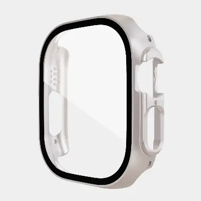 Picture of Pix Apple Watch Ultra 49mm Case Apple Watch Ultra Hard Clear Screen Protector Cover Full Case with Glass Screen Protector IWATCH Series 8 Pro Ultra Watch Case