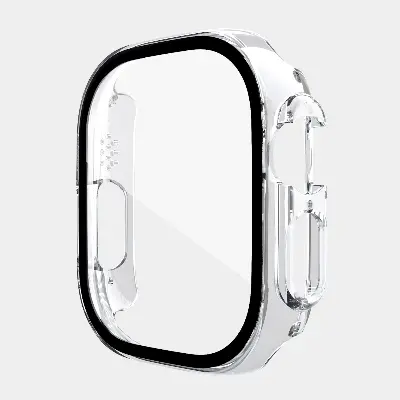 Picture of Pix Apple Watch Ultra 49mm Case Apple Watch Ultra Hard Clear Screen Protector Cover Full Case with Glass Screen Protector IWATCH Series 8 Pro Ultra Watch Case