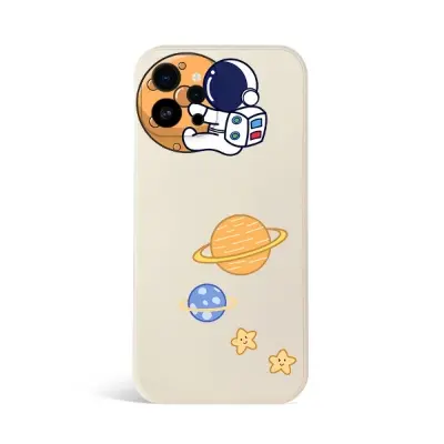Picture of For Apple Iphone Soft Silicone Case, Iphone Cover Space Astronaut Case For Iphone 14 Pro Max, 14 Pro, 13 Pro Max, 13 Pro, 12 Pro Max, 12 Pro, 11 Pro Max, 11 Pro  Shockproof Airbag Cover - Camera - Phone Back Cover