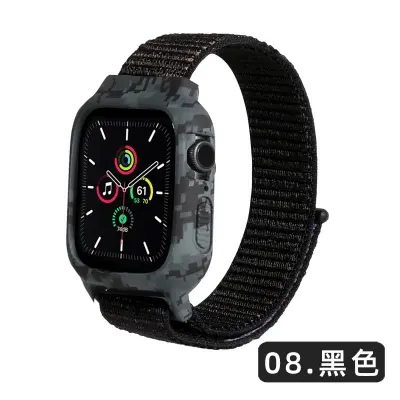 Picture of For Apple Watch Rubber Case and Strap integrated 44/45mm strap for series 4/5/6/7/8  Case Belt  Apple Watch Case and Strap