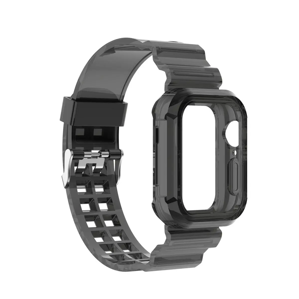 Picture of For Apple Watch Rubber Case and Strap integrated 44/45mm strap for series 4/5/6/7/8  Case Belt  Apple Watch Case and Strap
