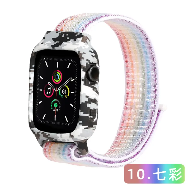Picture of For Apple Watch Rubber Case and Strap integrated 44/45mm strap for series 4/5/6/7/8  Case Belt  Apple Watch Case and Strap