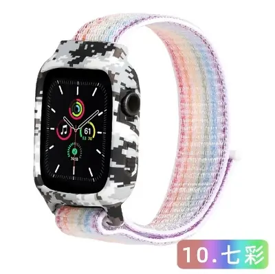 Picture of For Apple Watch Rubber Case and Strap integrated 44/45mm strap for series 4/5/6/7/8  Case Belt  Apple Watch Case and Strap
