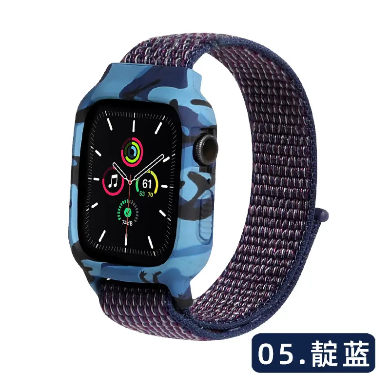 Picture of For Apple Watch Rubber Case and Strap integrated 44/45mm strap for series 4/5/6/7/8  Case Belt  Apple Watch Case and Strap