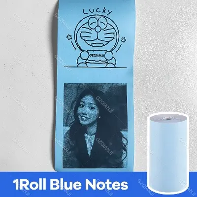 Picture of 57mm*30mm Thermal Printer Paper For Mini Portable Printer - Sticker Paper Roll / Normal color Roll /Thermal Paper/ Semi Transparent Print Paper/Pink Powder Paper etc (Optional)