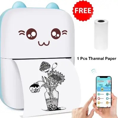Picture of PIX Mini Printer Machine Wireless Portable Thermal POS Pocket Mobile Printer Short Hand Printer Papering Mini Thermal Bluetooth Pocket