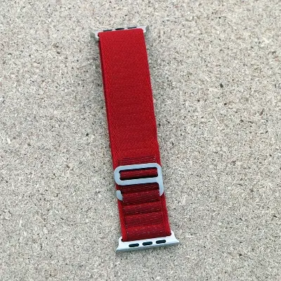 Picture of Apple Watch Strap Belt Nylon Strip Apple Alpine Metal lock Band For 49/45/44/42mm Customize Apple Watch with Stylish nylon belt strap for apple loop