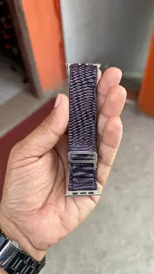 Picture of Apple Watch Strap Belt Nylon Strip Apple Alpine Metal lock Band For 49/45/44/42mm Customize Apple Watch with Stylish nylon belt strap for apple loop