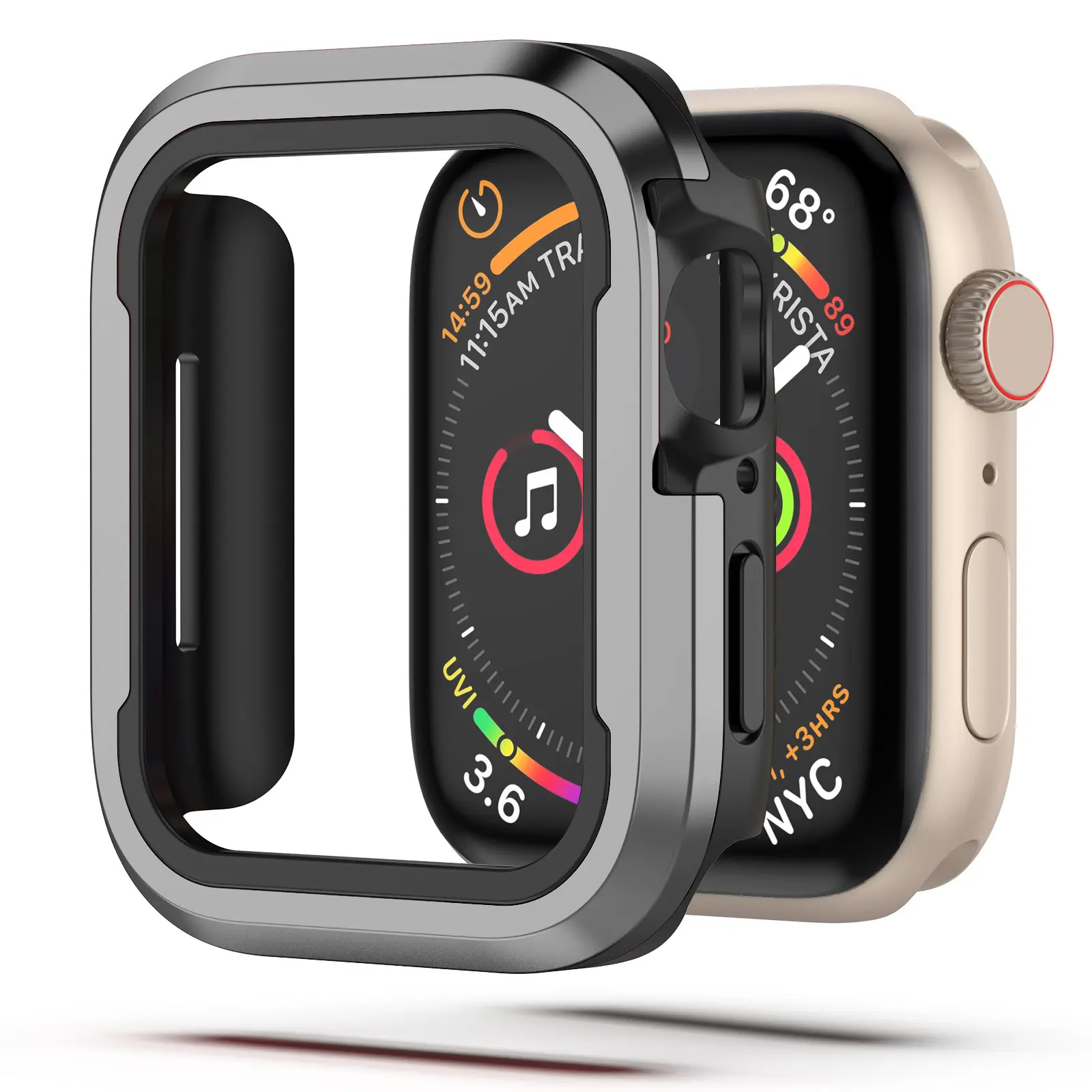 Picture of For Apple Watch Ultra Series 8, 49 mm Dual Layer Aluminum Alloy Soft Tpu Shockproof Watch Protection Bumper Case
