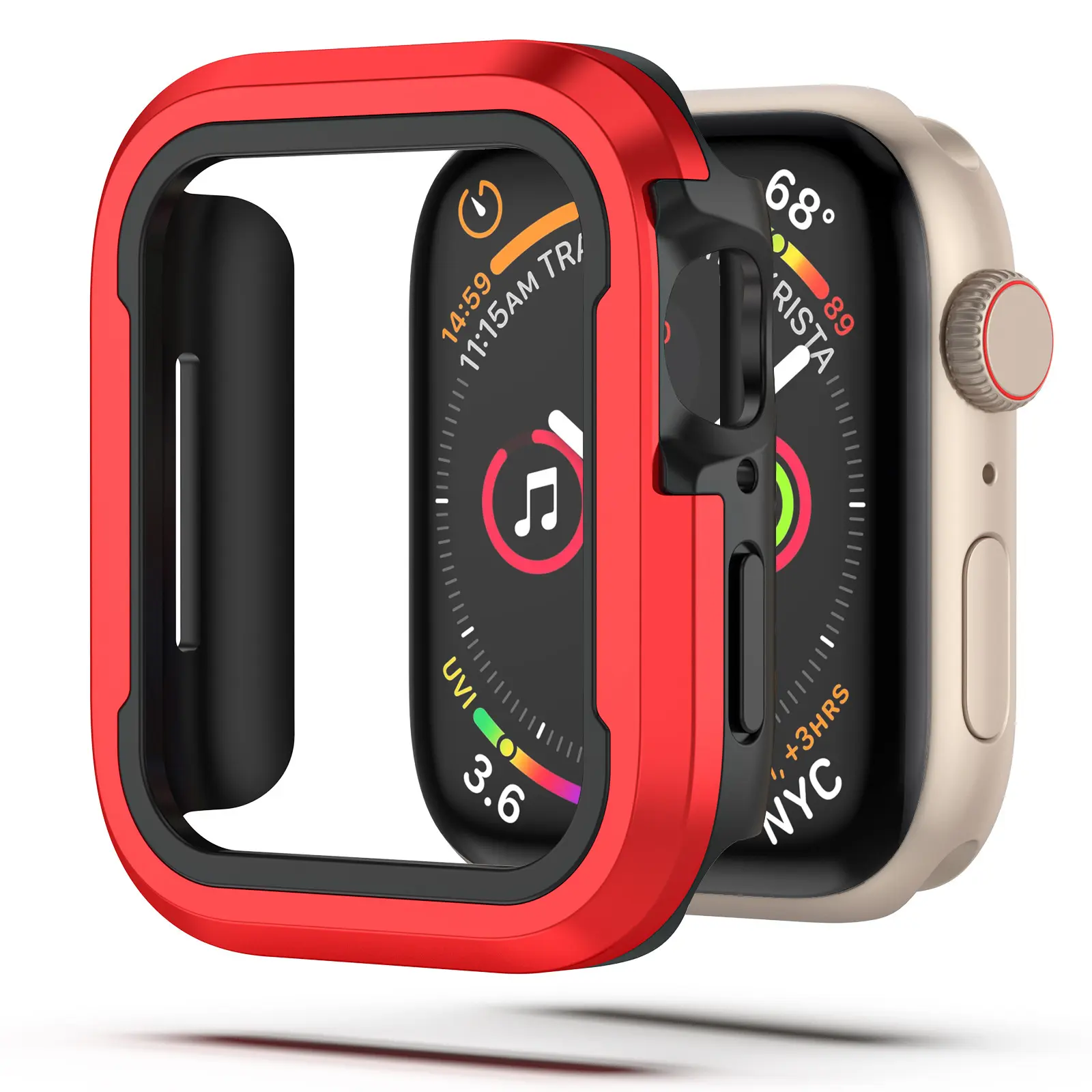 Picture of For Apple Watch Ultra Series 8, 49 mm Dual Layer Aluminum Alloy Soft Tpu Shockproof Watch Protection Bumper Case