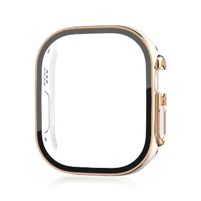 Picture of For Apple Watch Case Dual Color Tempered Glass Screen Protector + Watch Case For Apple Watch Series 4/5/6-44mm/45mm/49mm Primium Quality PC Case for Apple Watch