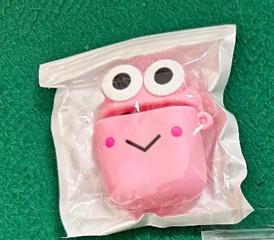 Picture of For Apple AirPods 2 Cute Cartoon Soft Silicone Skin Case Cover - Airpods 2 Case cover, Apple Airpods 2 earphone cover with  metal hook - Cute Case for Airpods  2