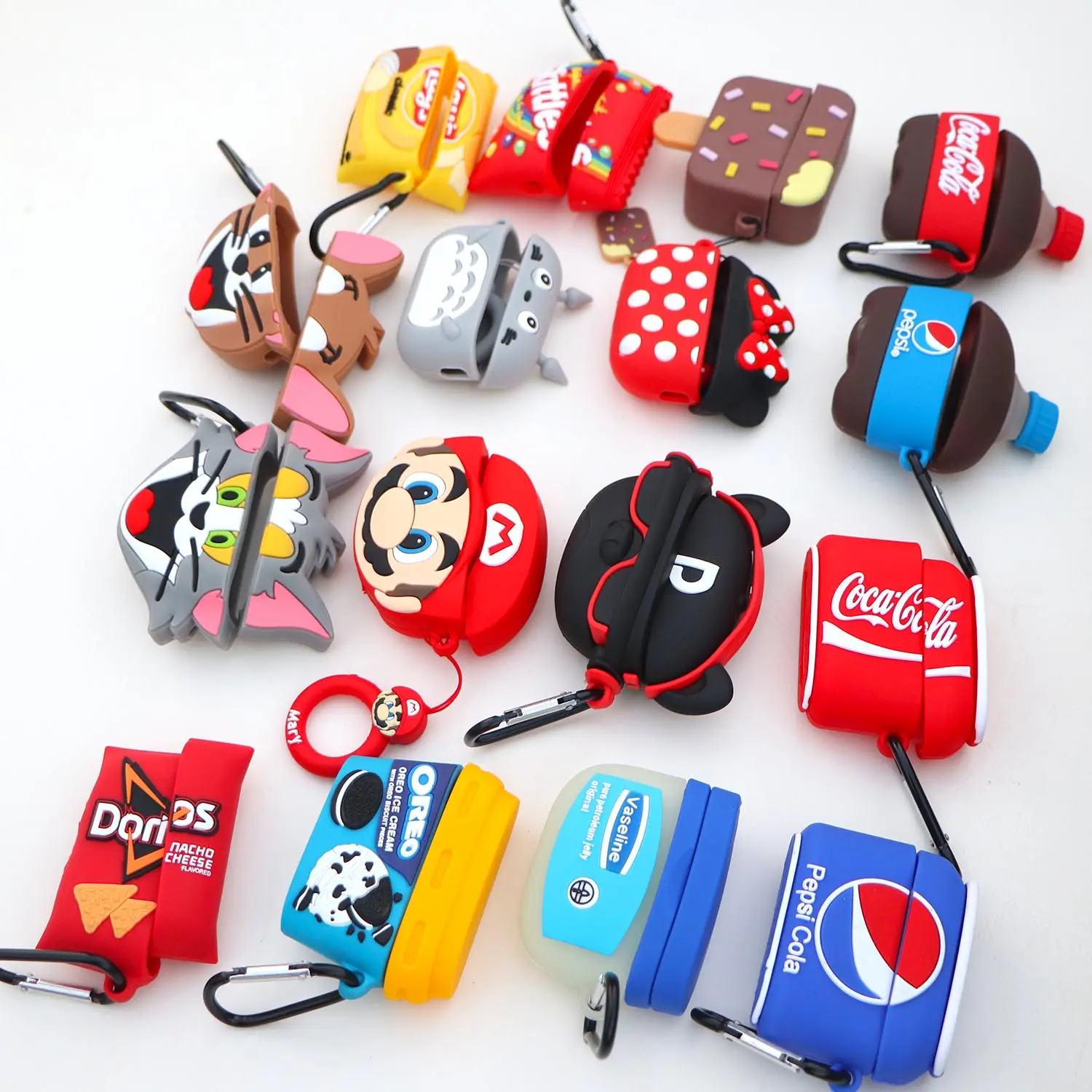 Picture of Airpod Pro Marvel Character Super Man, Spiderman, Venom, Groot, Super mario airpod pro 2 case Wireless Bluetooth Headset Silicon protective artificial cartoon cover case (only cover)