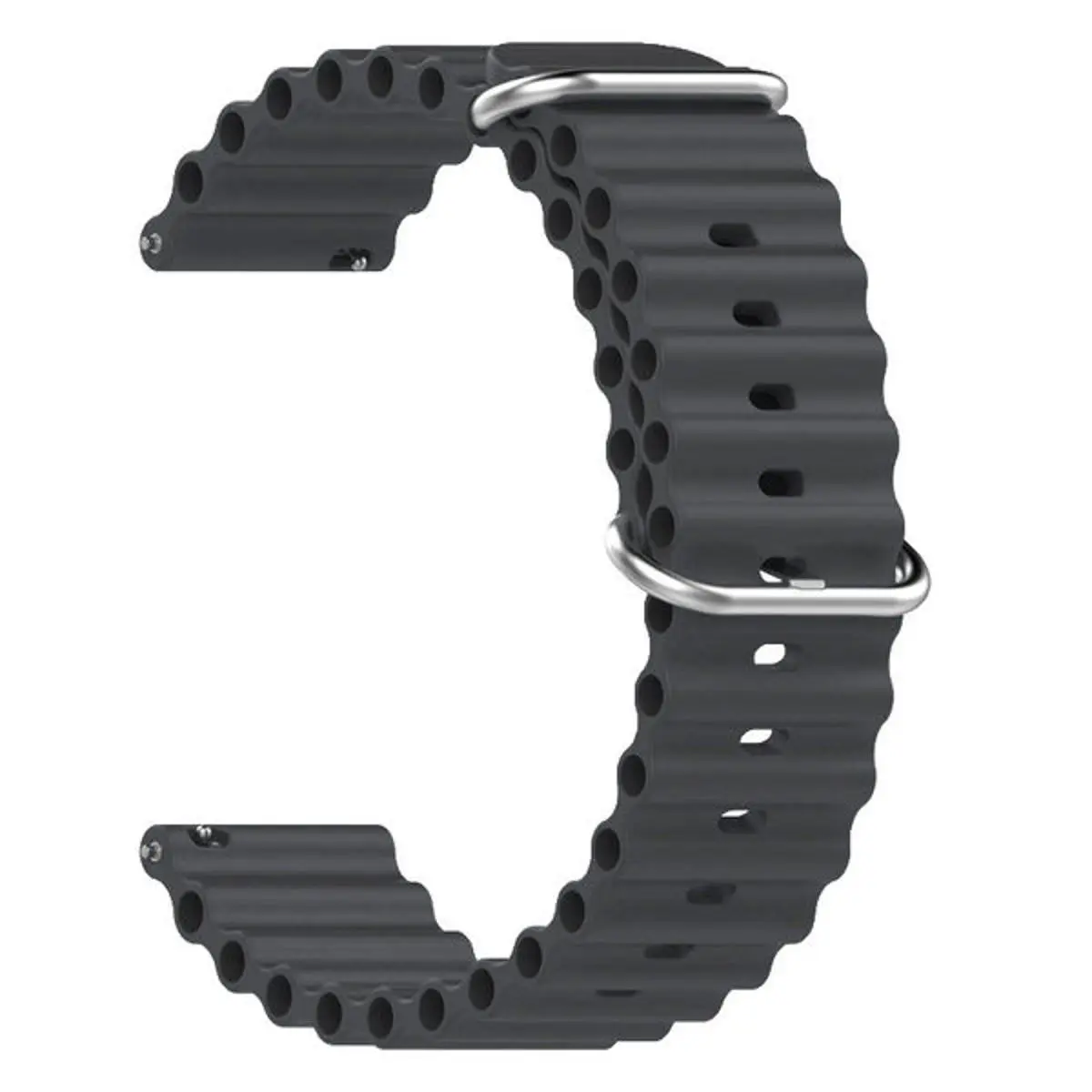 Picture of Pix 20mm/22mm Silicon Strap For Millet/Huawei/Honor/Samsung Smart Watch And All Kind Of Smart Watches Universal Strap-Pure Color Maritime Strap