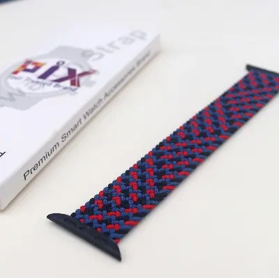 Picture of Pix Apple Watch New Color Braid Solo Loop Nylon Elastic Strap for 42/44/45/49mm-Official Colorful Braided Nylon Elastic Solo Loop Replacement Band For Apple Watch