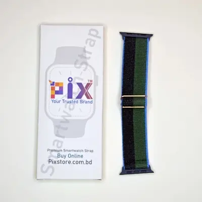 Picture of Pix Apple Watch New Color Braid Solo Loop Nylon Elastic Strap for 42/44/45/49mm-Official Colorful Braided Nylon Elastic Solo Loop Replacement Band For Apple Watch