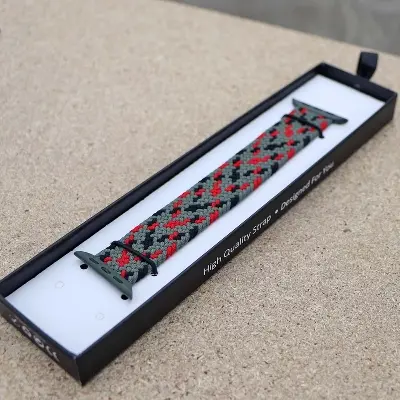 Picture of Pix Apple Watch New Color Braid Solo Loop Nylon Elastic Strap for 42/44/45/49mm-Official Colorful Braided Nylon Elastic Solo Loop Replacement Band For Apple Watch