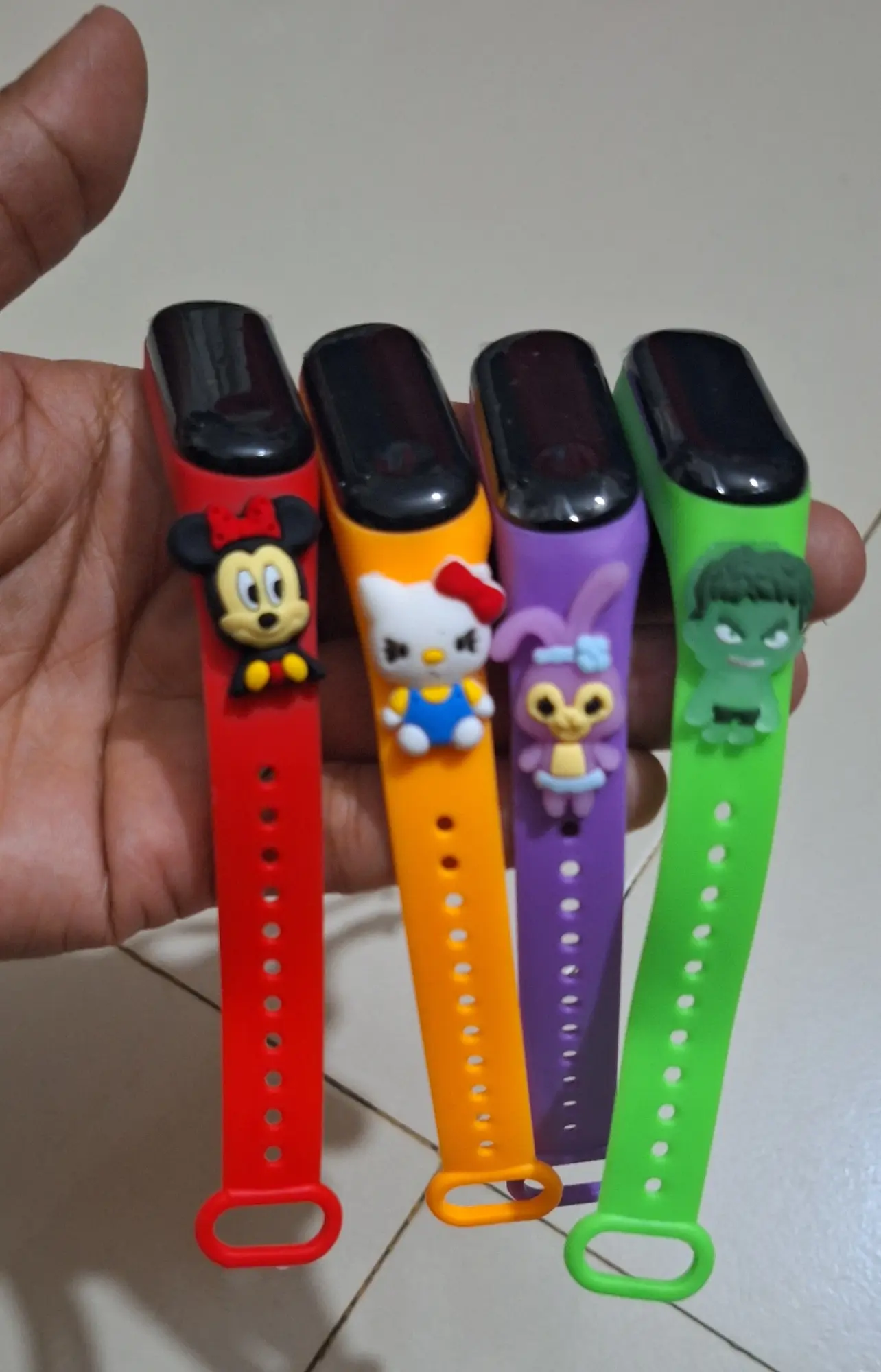 Picture of Kids Digital Super Hero and Heroine Cartoon Character Waterproof LED Top Ten Watches for Boys and Girls