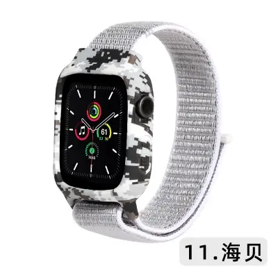 Picture of Pix Apple Watch Nylon Strap + Case for 38/40 mm-2 In 1 Case + Nylon Strap For Apple Watch-Ring Bracelet Replacement Strap With Designer Case for 38/40 Apple Watch