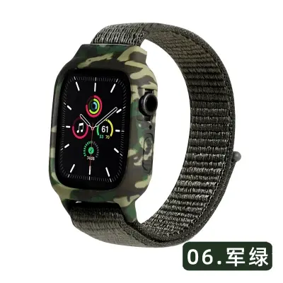 Picture of Pix Apple Watch Nylon Strap + Case for 38/40 mm-2 In 1 Case + Nylon Strap For Apple Watch-Ring Bracelet Replacement Strap With Designer Case for 38/40 Apple Watch