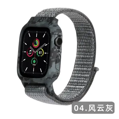 Picture of Pix Apple Watch Nylon Strap + Case for 38/40 mm-2 In 1 Case + Nylon Strap For Apple Watch-Ring Bracelet Replacement Strap With Designer Case for 38/40 Apple Watch