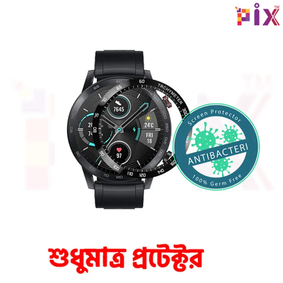 Picture of Pix Screen Protector for Honor Magic2/Honor ES/Honor Band 6/Honor GS3 Smart Watch - PMMA Plastic Full Coverage Screen Protector
