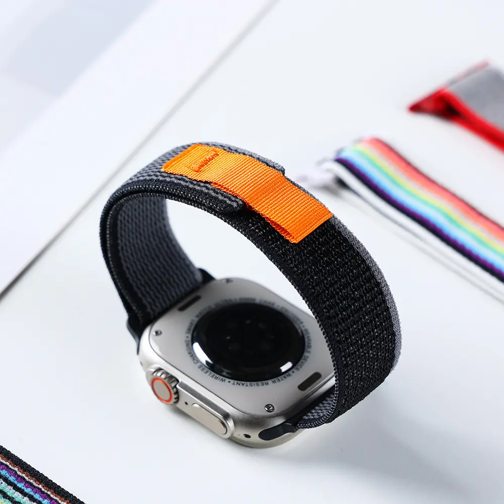 Picture of Pix Apple Watch Nylon Strap - Trail Loop Band for Apple Watch 49mm 45mm 44mm 42mm-Replacement Nylon Soft Band For iwatch