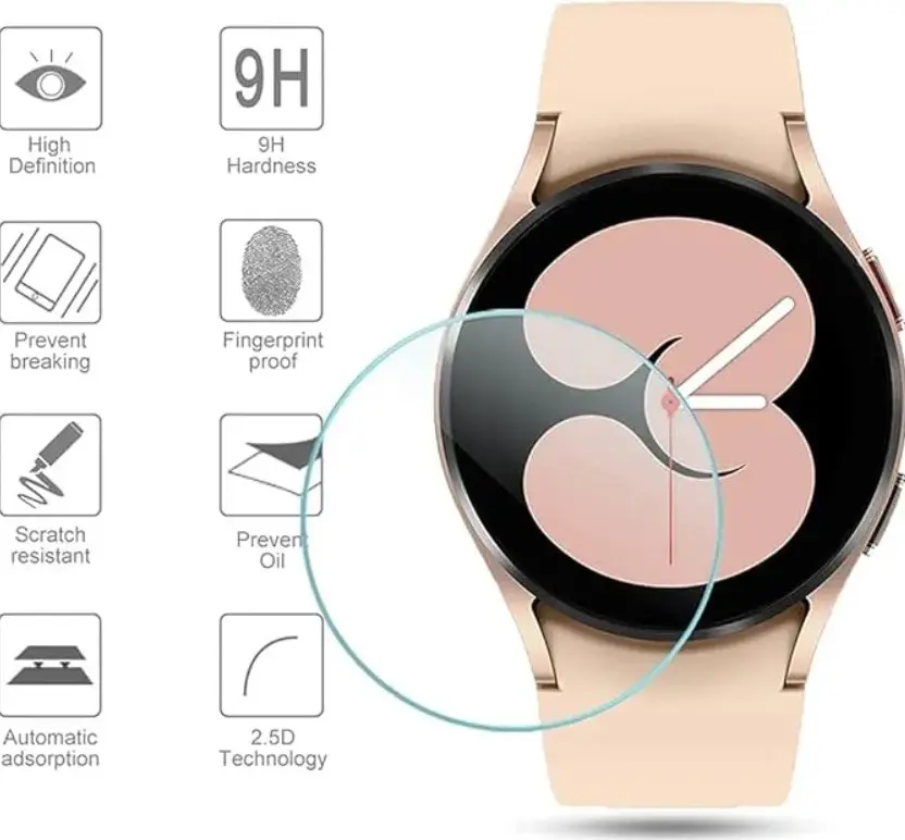Picture of Pix Samsung Galaxy Watch 6 Tempered Glass Screen Protector For 40mm 43mm 44mm 47mm -High Quality Glass Screen Protector for Samsung Galaxy Watch 6