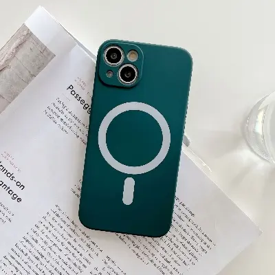 Picture of For Apple iPhone Magsafe Soft Silicon Case For 14 Pro Max, 14 Pro, 13 Pro Max, 13 Pro-Magnetic Wireless Charging Case Soft Liquid Silicon  Shockproof Protect Back Cover, Colorful Soft Liquid Silicon Magsafe Case for Apple iPhone