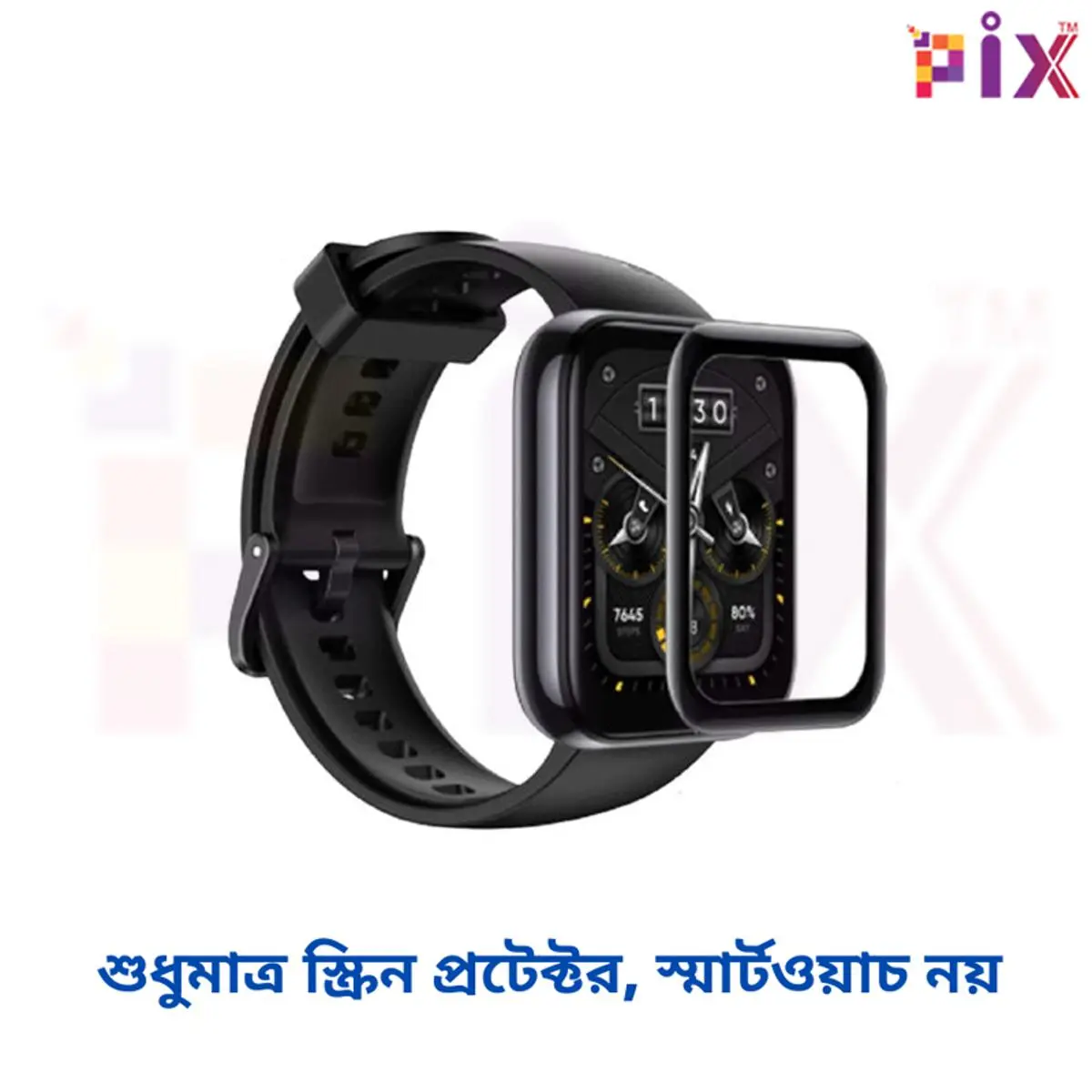 Picture of Pix Realme Watch 2 Pro Screen Protector PMMA Plastic Screen Protector-Full Coverage PMMA Plastic Screen Protector