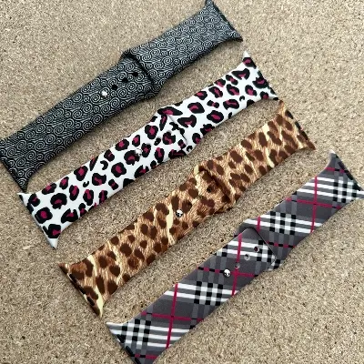 Picture of Pix Apple Watch Silicone Printed Band/Strap-42/44/45/49mm New Designer Color Printing Rubber Sport Silicone Apple Watch Band