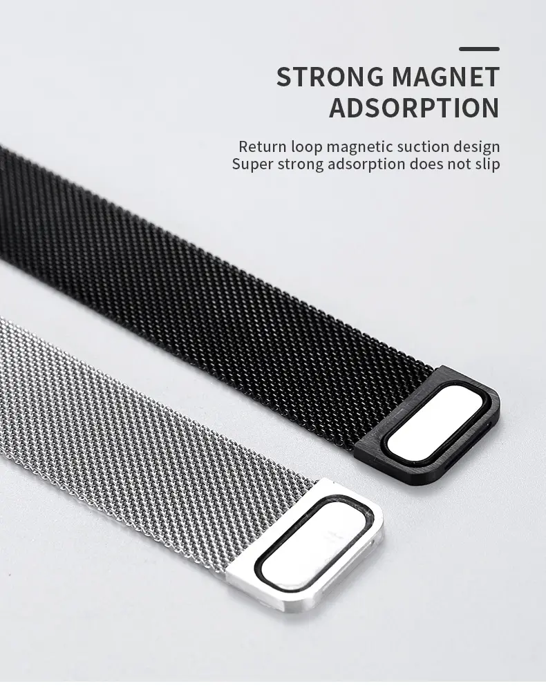 Picture of Pix 22mm Magnetic Chain Strap-Replacement Bracelet Metal Belt Wrist Band Strap Magnetic Chain 22mm Universal Smart Watch Breclet Strap for Samsung ,Amazfit, Xiaomi Watch ETC