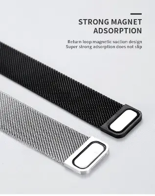Picture of Pix 22mm Magnetic Chain Strap-Replacement Bracelet Metal Belt Wrist Band Strap Magnetic Chain 22mm Universal Smart Watch Breclet Strap for Samsung ,Amazfit, Xiaomi Watch ETC