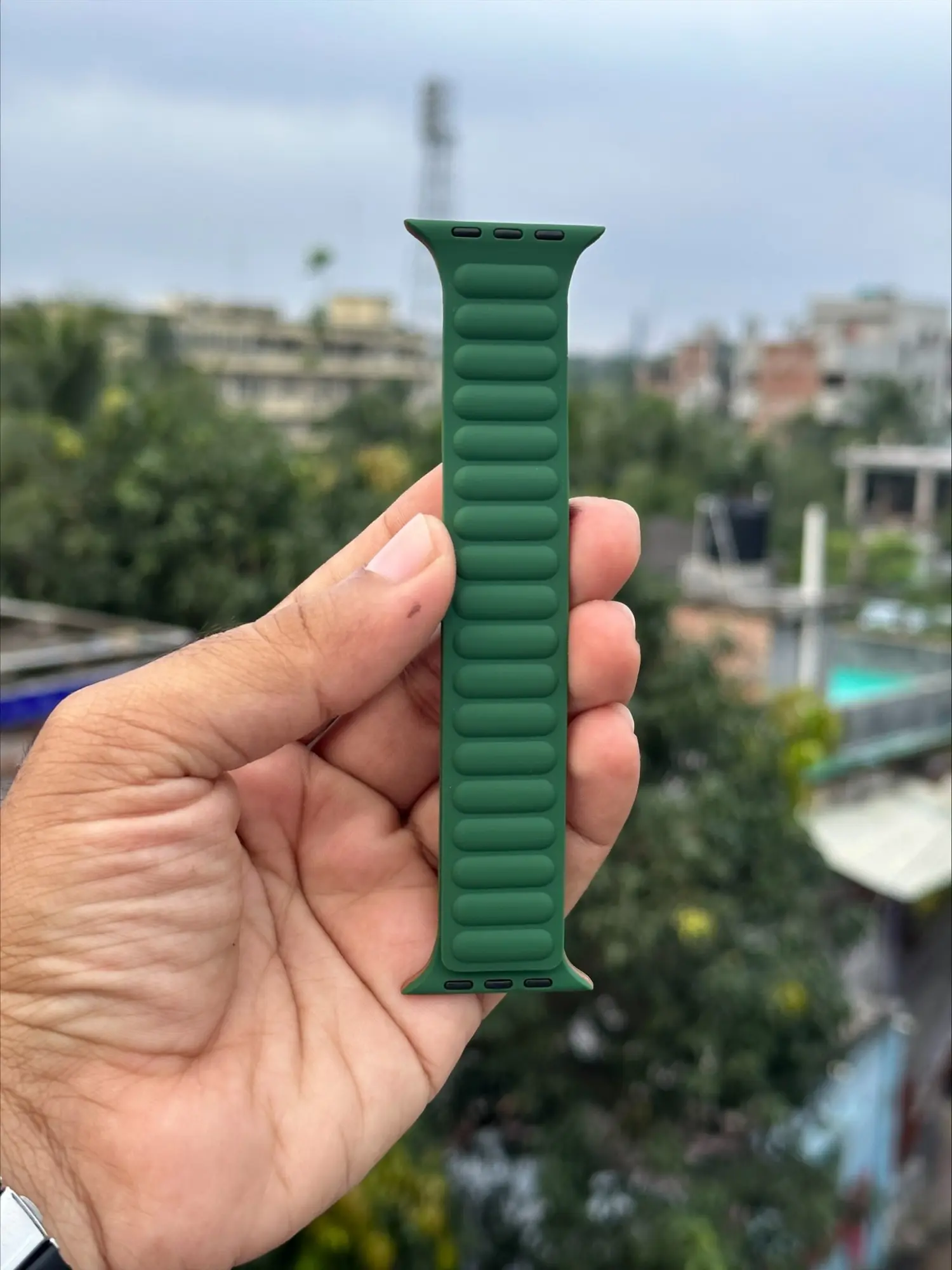 Picture of Pix Apple Watch Magnetic Silicon Strap Belt - Adjustable Magnetic Silicon Loop Silicon Strap for Apple Watch 42/44/45/49mm