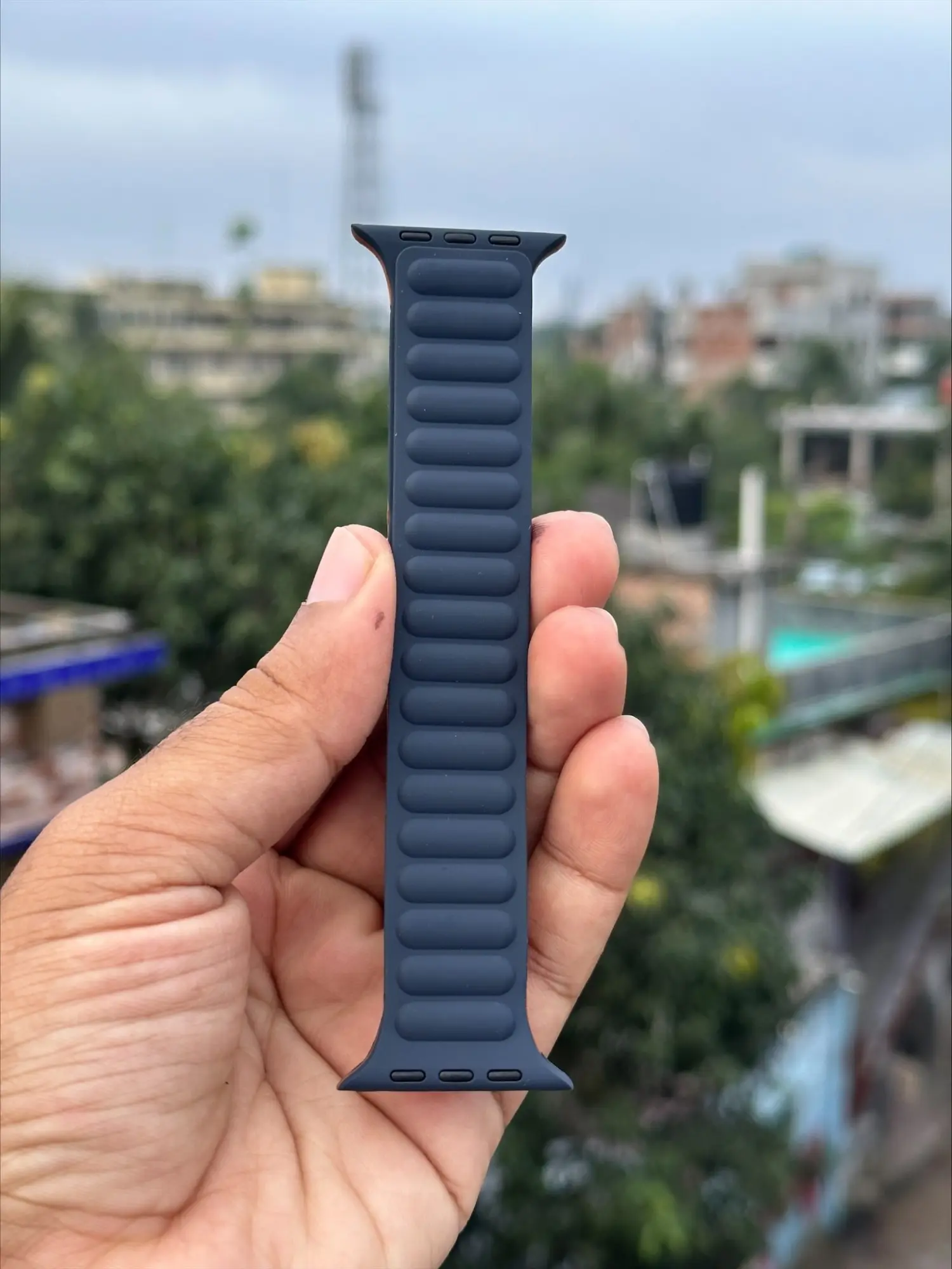 Picture of Pix Apple Watch Magnetic Silicon Strap Belt - Adjustable Magnetic Silicon Loop Silicon Strap for Apple Watch 42/44/45/49mm