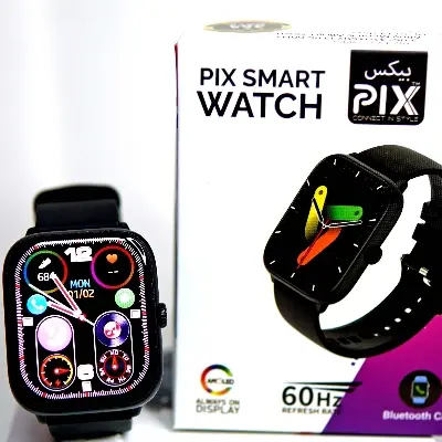 Picture of PIX Shadhin Smartwatch 2.06 Inch 60Hz AMOLED Display, Long Battery, Bluetooth Call, IP68 Water Resistant. spO2 Sensor, Sleep Tracking - Best Android Smartwatch in Bangladesh