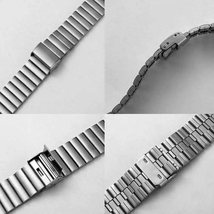 Picture of Pix 20mm Metal Bucket Straps- Luxury Metal No Magnetic Chain Straps for 20mm Samsung Galaxy Watch 3 4 5 Metal Watch Bands- Steel Butterfly Buckle Band For Universal Watch