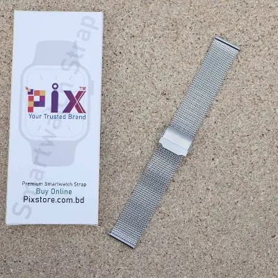 Picture of Pix 20mm/22mm Metal Watch Strap-Universal Mesh Band Stainless Steel Strap for 20mm/22mm- Non Magnetic Chain Metal Bucket Slim Milanese Strap For Huawei GT2 GT, Samsung ,Amazfit, Huawei, GTS Bip GTR Smart Watch ETC