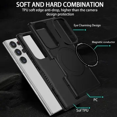 Picture of For Samsung Magsafe Case-Luxury Shockproof For Magnetic Case For Galaxy S23/S23 Plus/S23Ultra Magnetic Magsafe Anti -Fall Foreign Trade Case/Cover